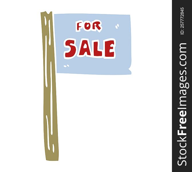 cartoon doodle sale sign