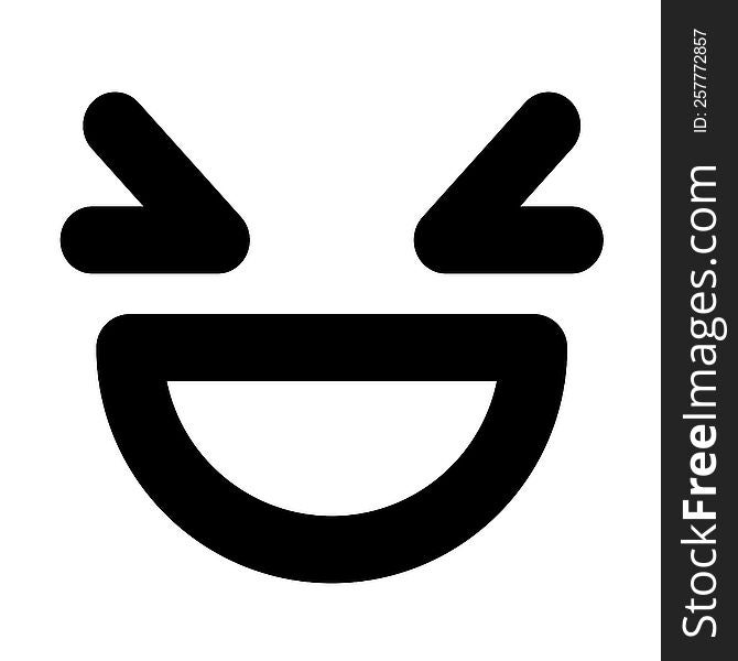 laughing mean face icon