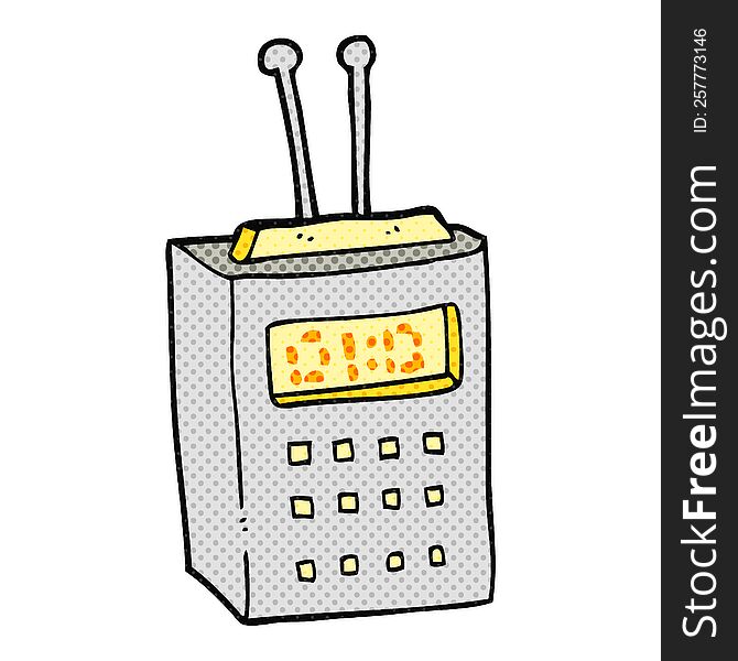 freehand drawn cartoon scientific device