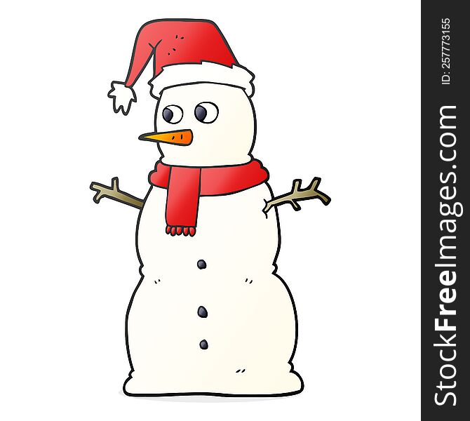 cartoon snowman