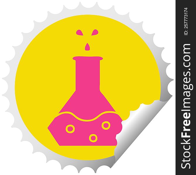 Circular Peeling Sticker Cartoon Science Experiment