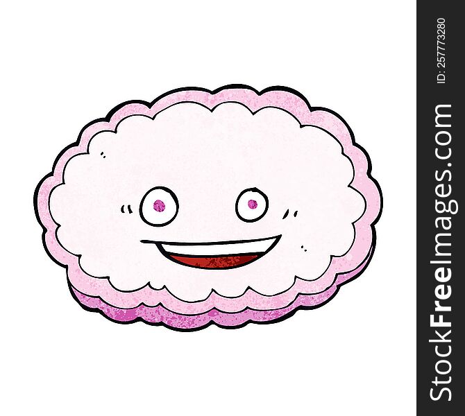 Cartoon Happy Pink Cloud