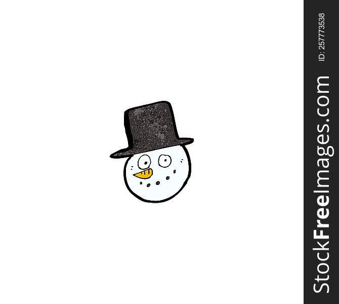 cartoon snowman face