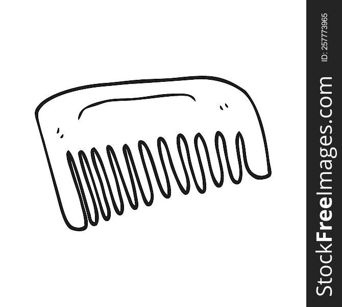 black and white cartoon comb