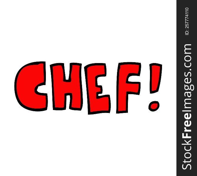 cartoon word chef