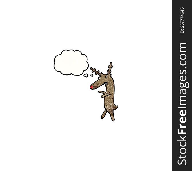 cartoon funny reindeer