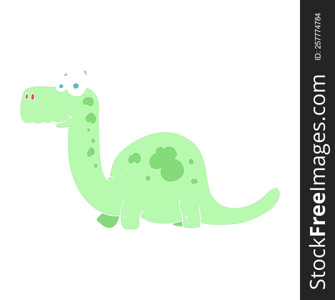 flat color illustration of dinosaur. flat color illustration of dinosaur