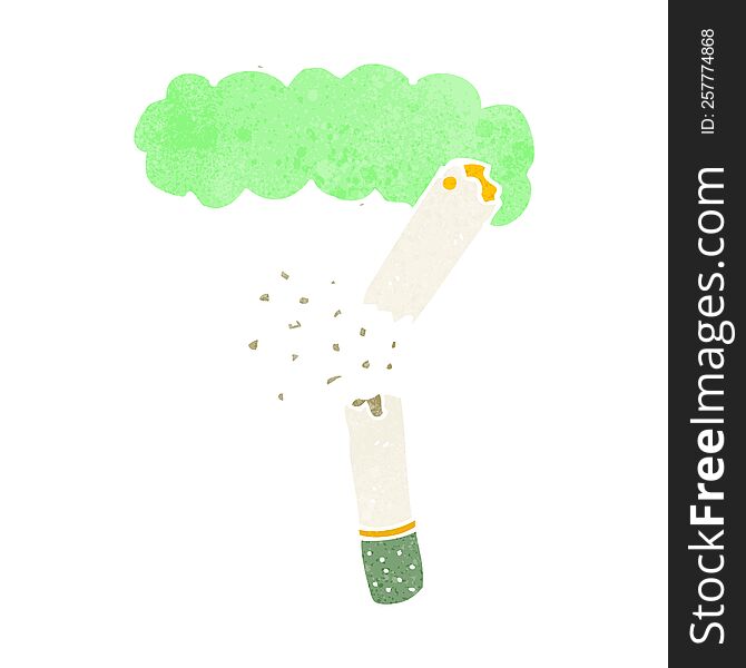 cartoon broken marijuana cigarette