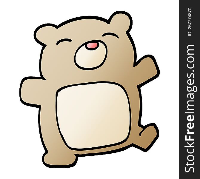 vector gradient illustration cartoon teddy bear