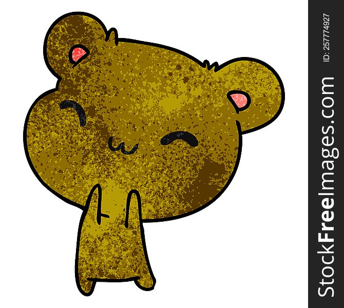 Textured Cartoon Kawaii Cute Teddy Bear