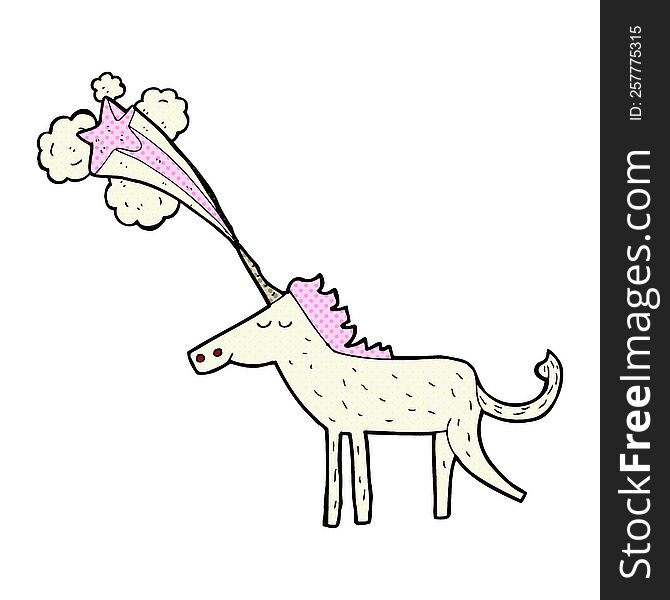 cartoon magical unicorn