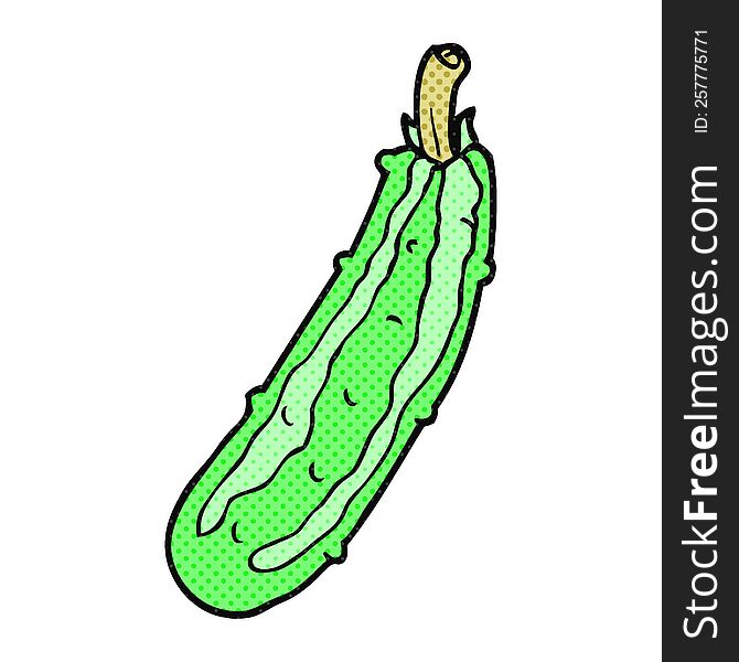 freehand drawn cartoon zucchini