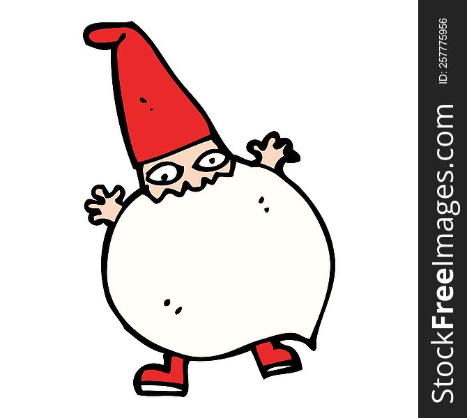 Cartoon Tiny Santa