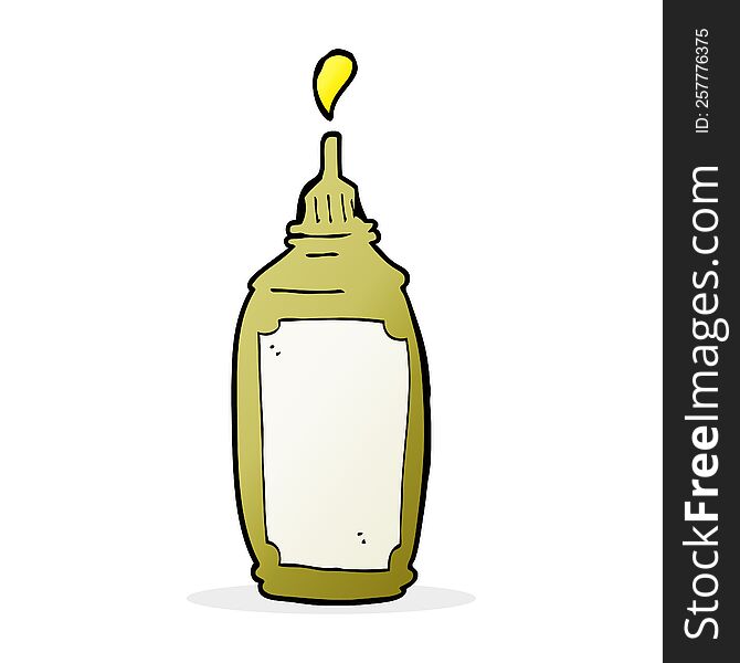 Cartoon Mustard Bottle