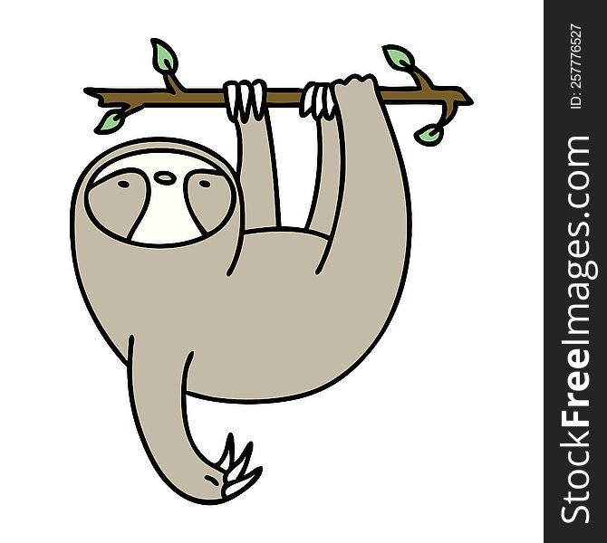 Sloth Hanging From Branch