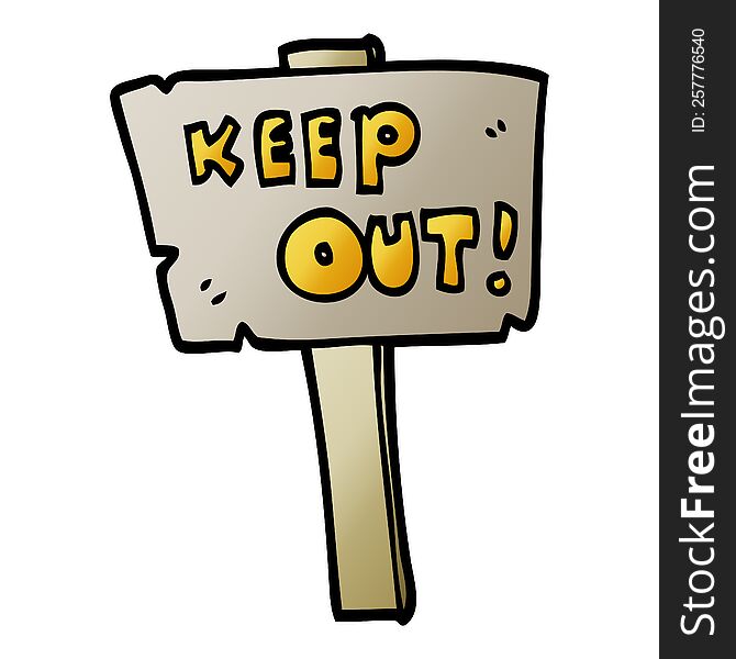 cartoon doodle sign post
