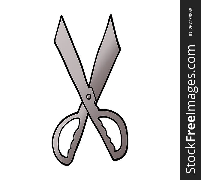 Cartoon Doodle Sewing Scissors