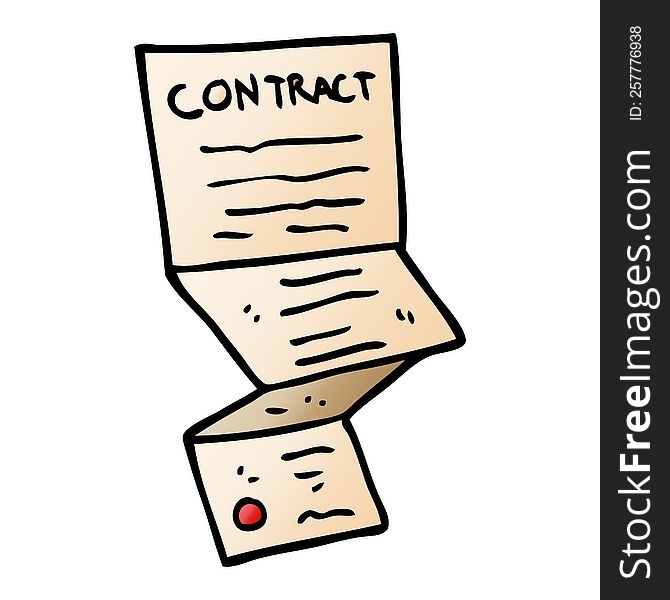 Cartoon Doodle Complicated Contract