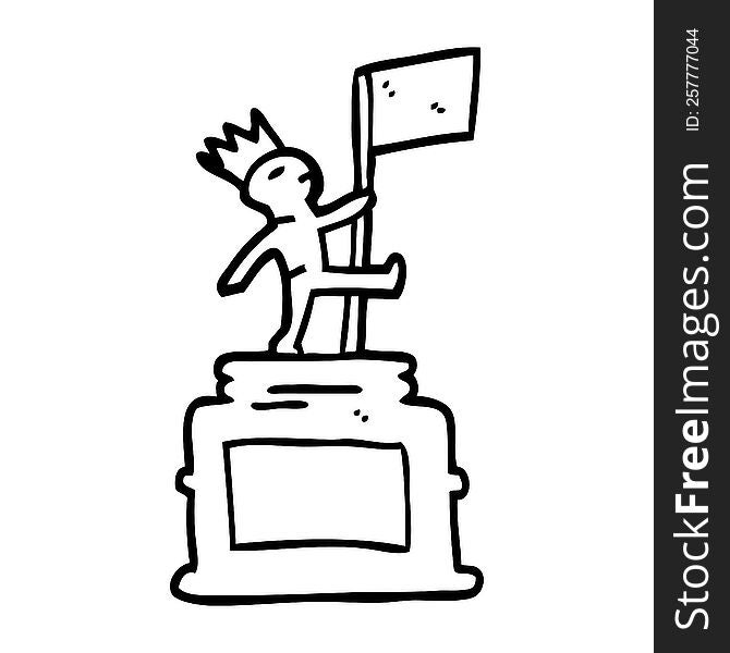 line drawing cartoon monument statue