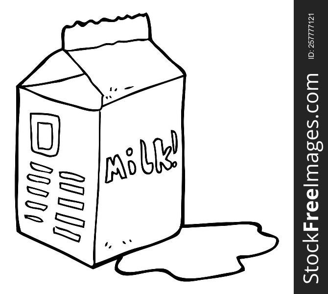 cartoon milk carton