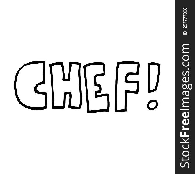 cartoon word chef