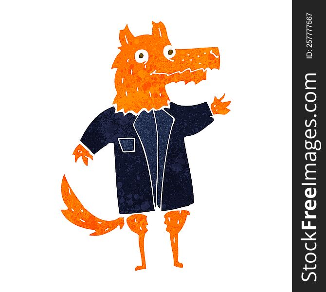 cartoon fox businessman