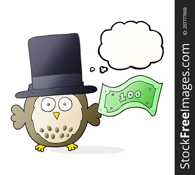 Thought Bubble Cartoon Rich Owl