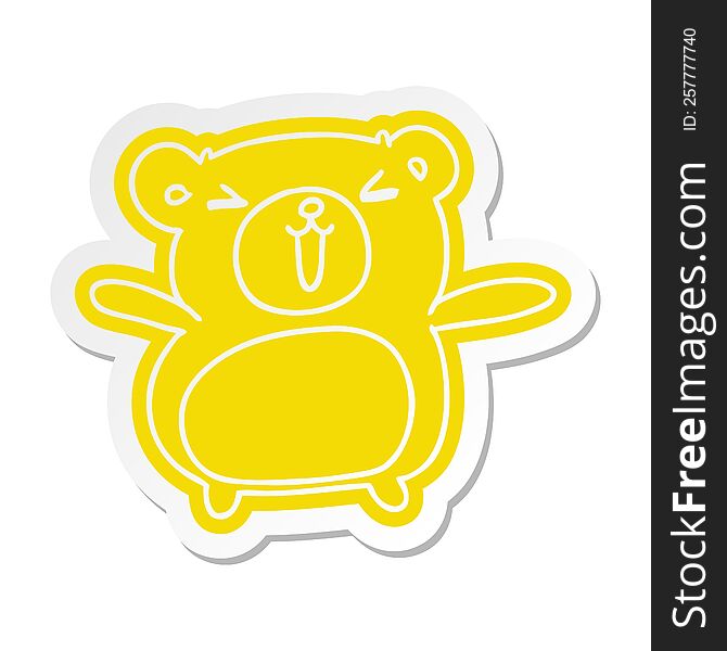 Cartoon Sticker Kawaii Cute Teddy Bear