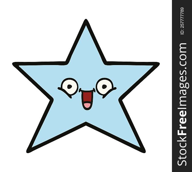 cute cartoon of a star fish. cute cartoon of a star fish