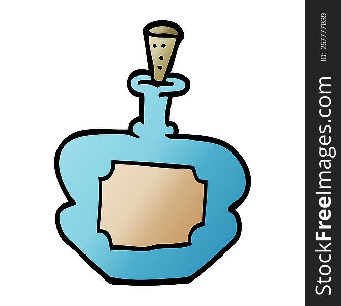 cartoon doodle perfume bottle