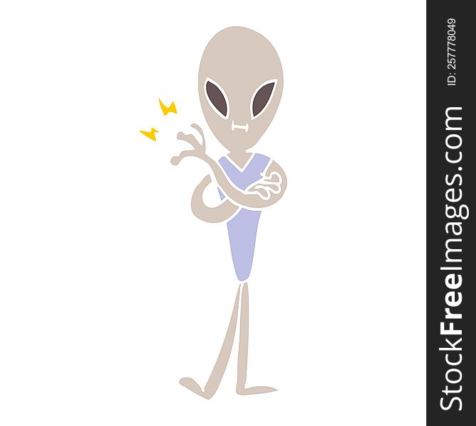 cartoon doodle alien