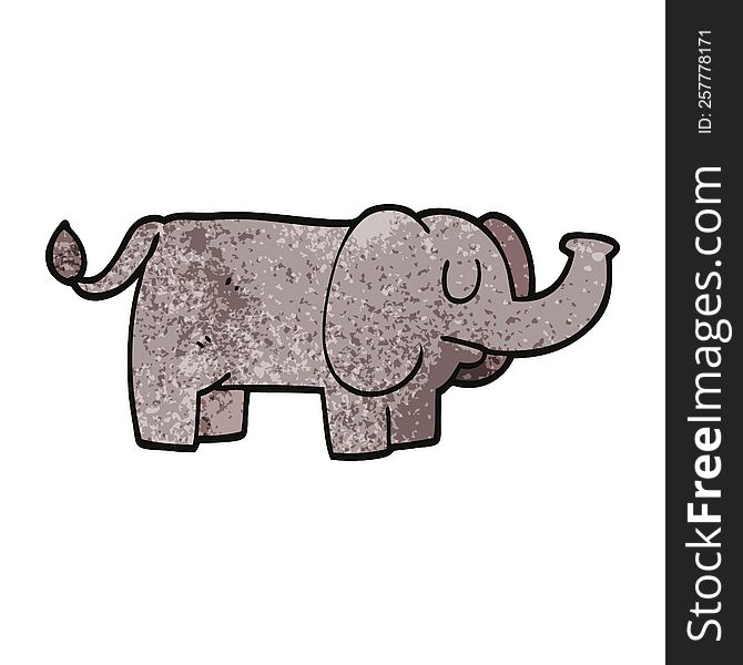 Cartoon Doodle Funny Elephant