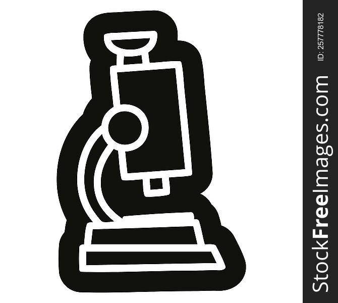 microscope and slide icon symbol