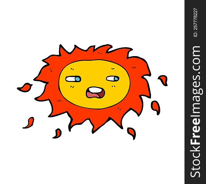 Cartoon Sad Sun