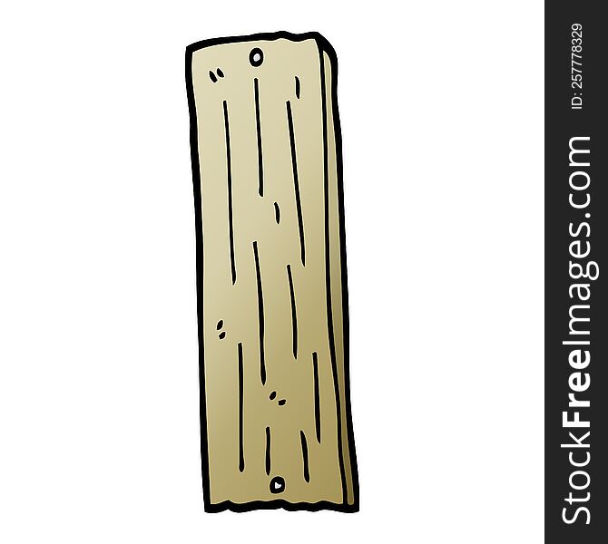 Vector Gradient Illustration Cartoon Plank