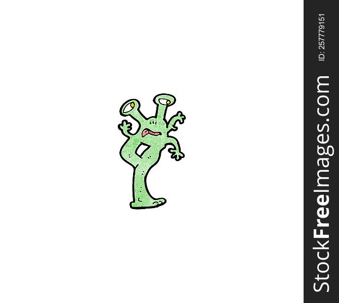 Cartoon Weird Alien Monster