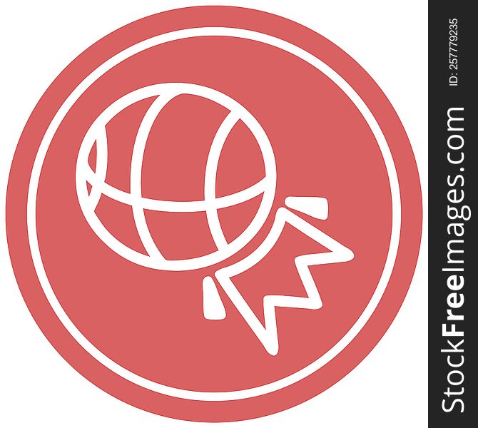 basketball sports circular icon symbol