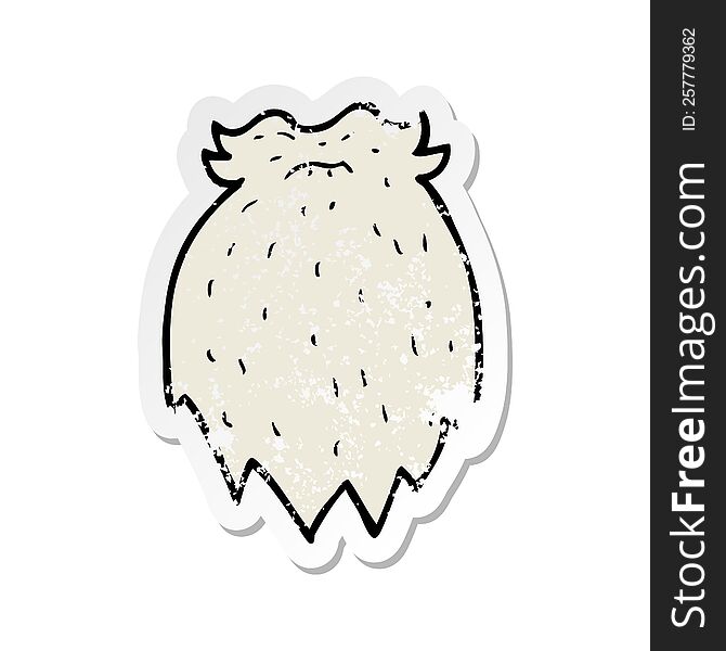 Retro Distressed Sticker Of A Cartoon Fake Beard