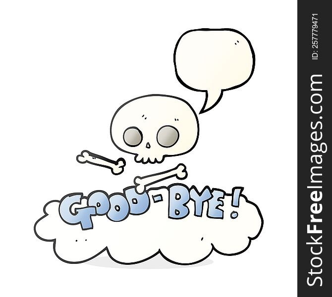 speech bubble cartoon good-bye symbol