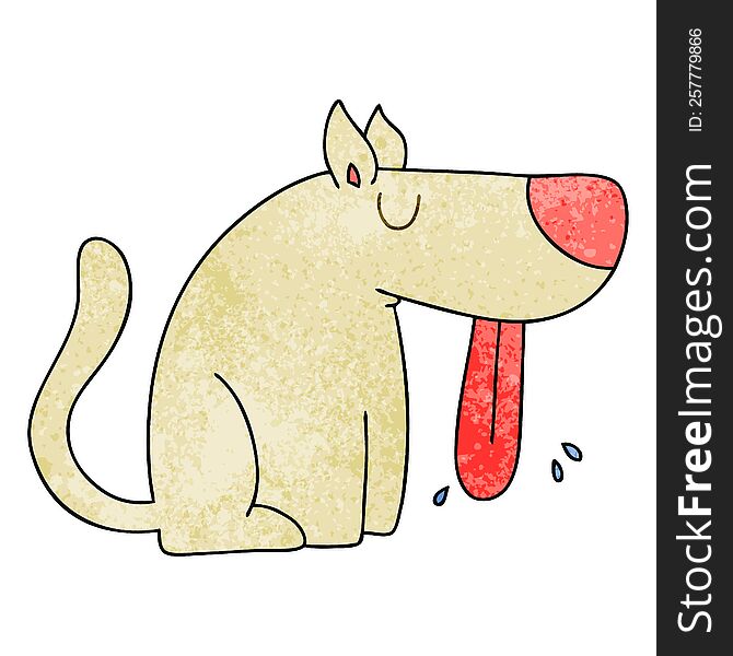hand drawn quirky cartoon dog. hand drawn quirky cartoon dog