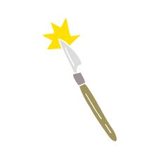 Flat Color Style Cartoon Scalpel Stock Photos