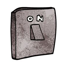 Cartoon Doodle On Switch Royalty Free Stock Photo