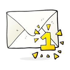 Cartoon Email Message Stock Photo