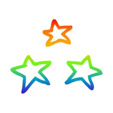 Rainbow Gradient Line Drawing Cartoon Stars Stock Image Rainbow Gradient Line Drawing Cartoon Stars Stock Image