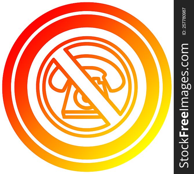 no hot calling circular in hot gradient spectrum