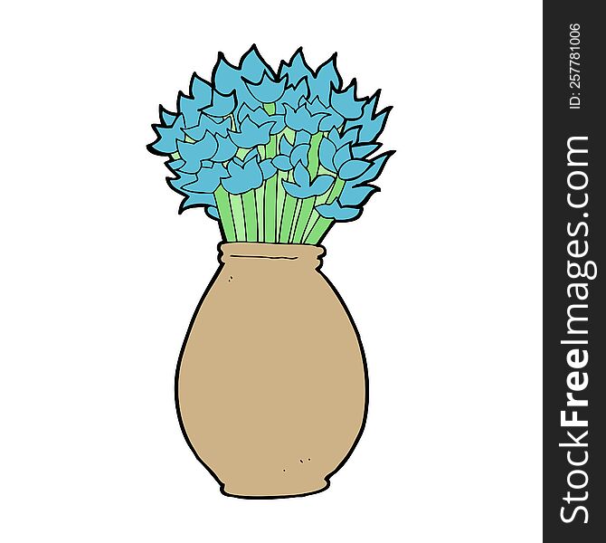 Cartoon Vase Of Flowers