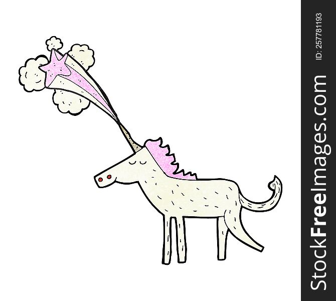 cartoon magical unicorn