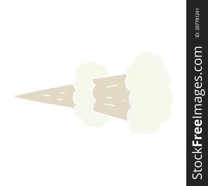 flat color illustration of a cartoon smoke explosion