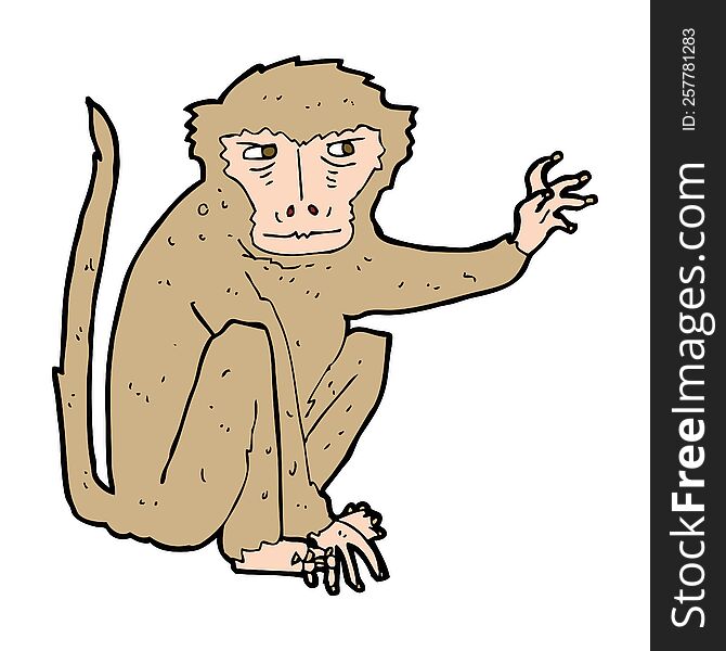 cartoon evil monkey