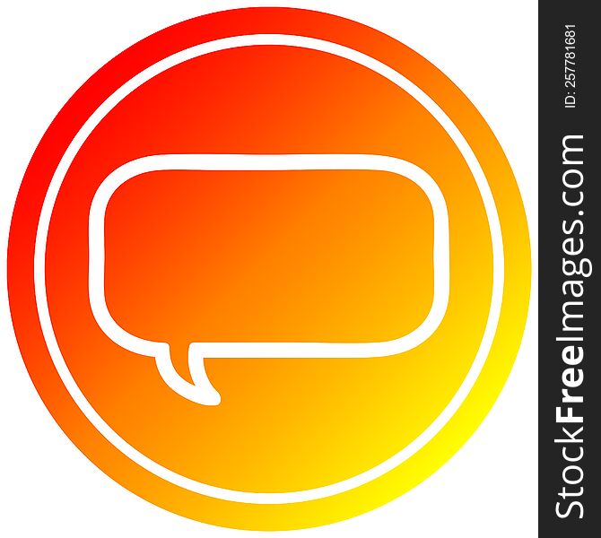 Speech Bubble Circular In Hot Gradient Spectrum